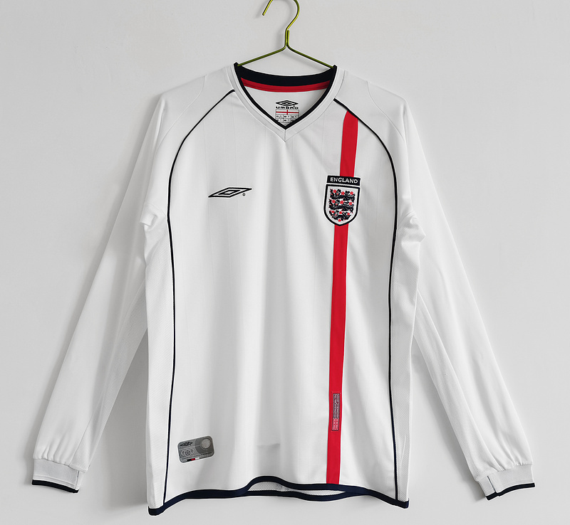 Retro 2002 England Home Long Sleeves