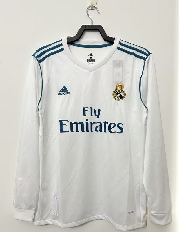 Retro 17/18 Real Madrid Home Long sleeve