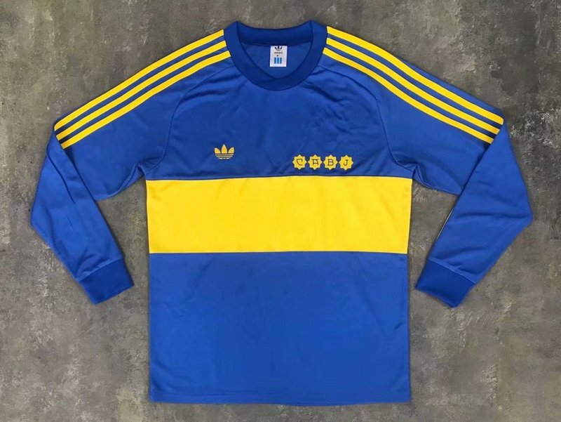 Retro 1981 Boca Juniors Home long sleeve