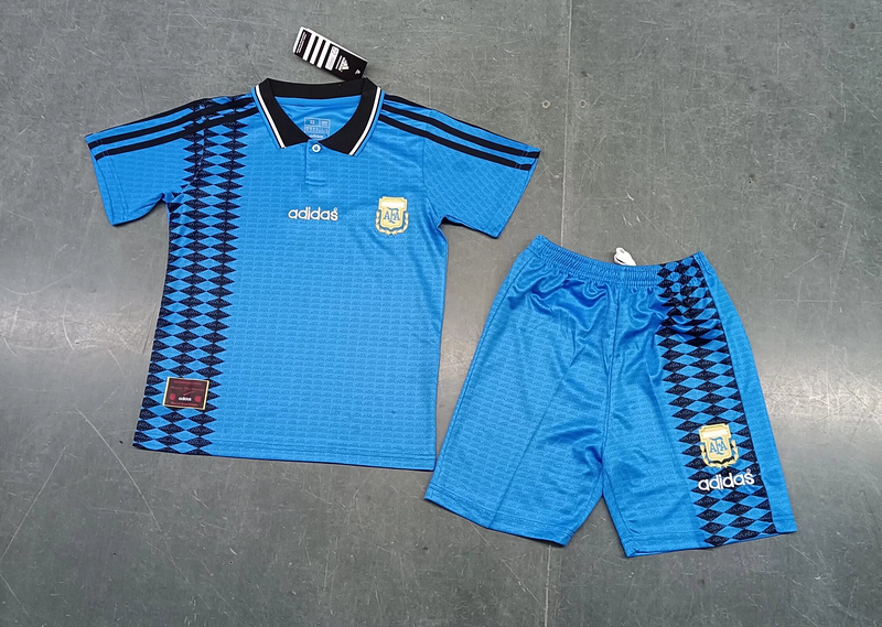 Retro kids kits 1994 Argentina Away 