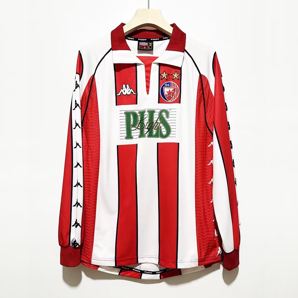 Retro 99/01 red star belgrade home long sleeve