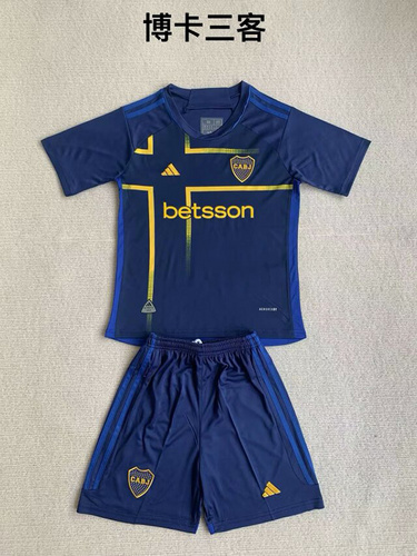  kids kits 24/25 Boca Juniors third away