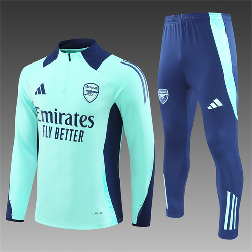 24/25 Arsenal Lake Blue half zip Tracksuit