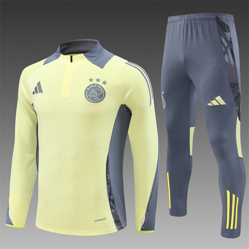 24/25 Ajax Light yellow half zip Tracksuit