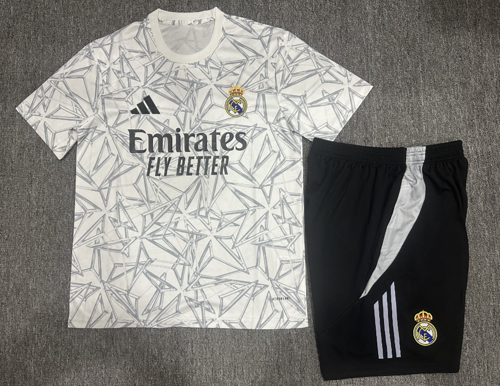 24∕25 Real Madrid White gray Camouflage Training Kits