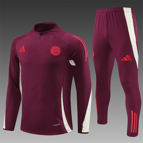 24/25 Bayern Munchen red half zip Tracksuit