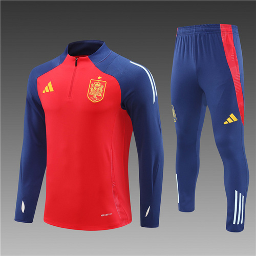 24/25 Spain red half zip Tracksuit