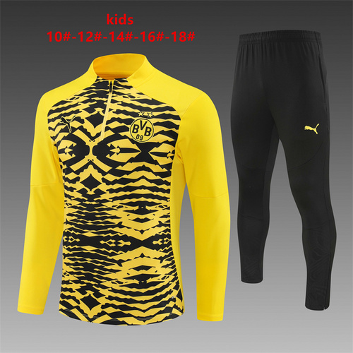 24/25 Dortmund yellow Camouflage Kid half zip Tracksuit