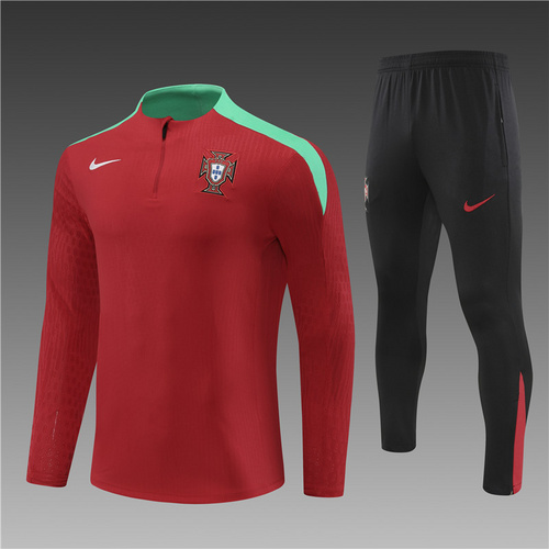 24/25 Portugal red half zip Tracksuit