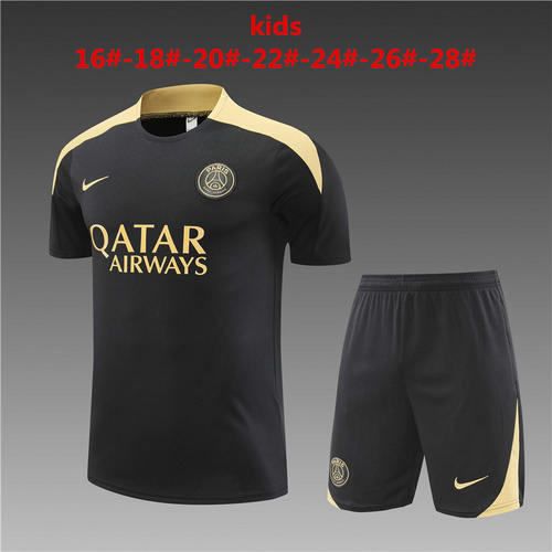 24/25 PSG Black golden kid Training Kits