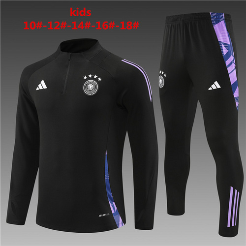 24/25 Germany black kid half zip Tracksuit