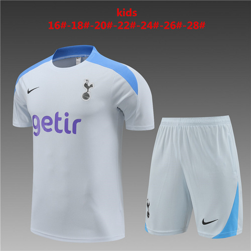 24/25 Tottenham light gray Kid Training Kits