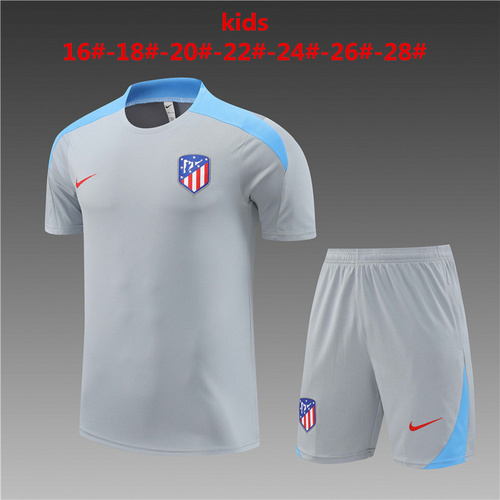 24/25 Atletico Madrid grey Kid Training Kits