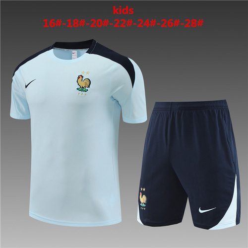 24/25 France light blue Kid Training Kits