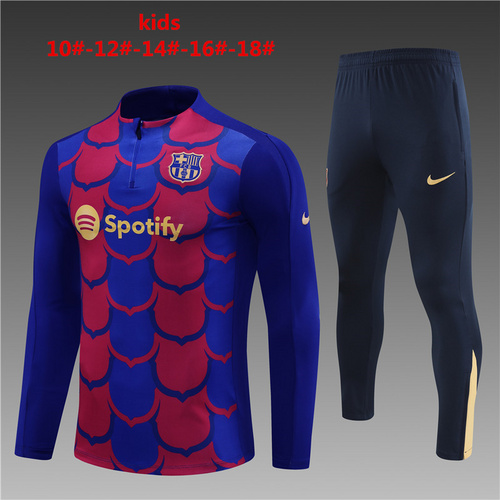 24/25 Barcelona red blue Camouflage kid Tracksuit