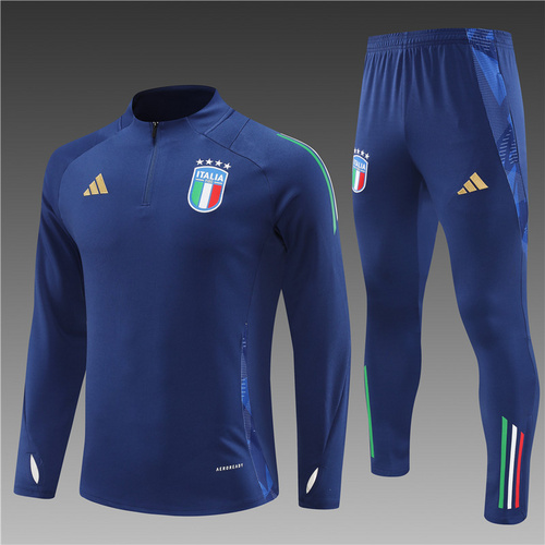 24/25 Italy half zip Tracksuit royal blue