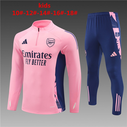 24/25 Arsenal pink half zip kid Tracksuit