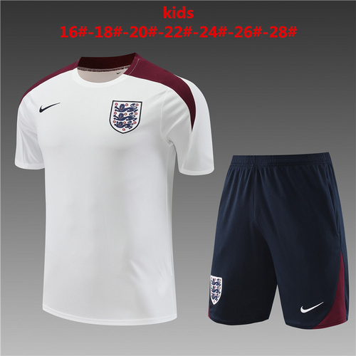 24/25 England white Kid Training Kits