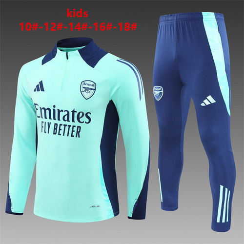 24/25 Arsenal lake blue half zip kid Tracksuit