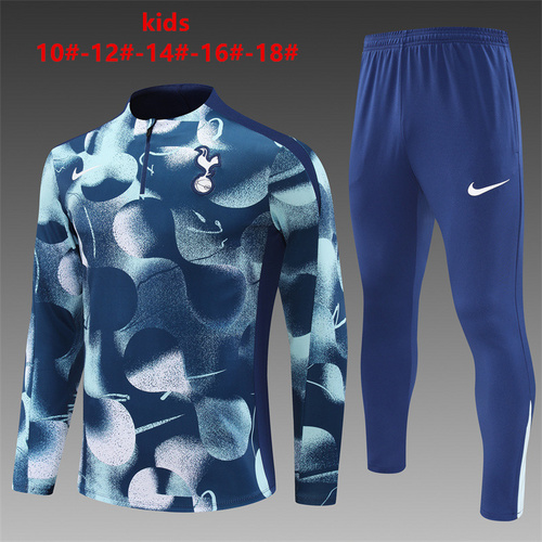 24/25 Tottenham royal blue Kid half zip Tracksuit Camouflage