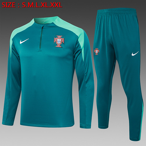 24/25 Portugal green half zip Tracksuit