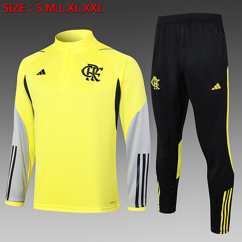 24/25 Flamengo yellow half zip Tracksuit