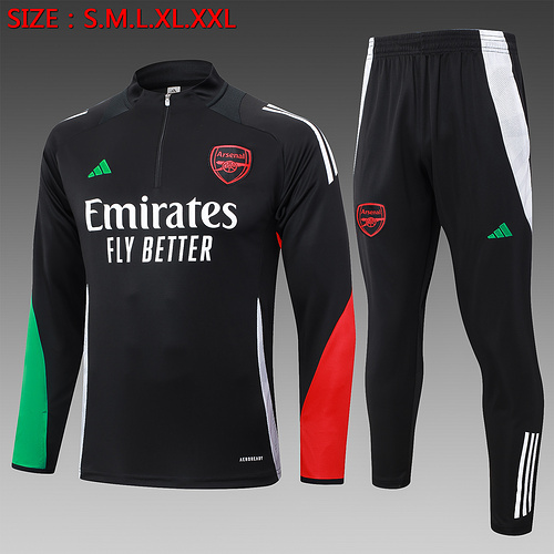 24/25 Arsenal black half zip Tracksuit