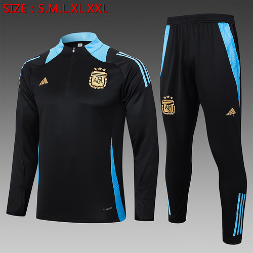 24/25 Argentina black half zip Tracksuit