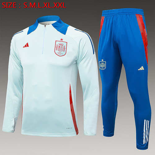 24/25 Spain light blue half zip Tracksuit