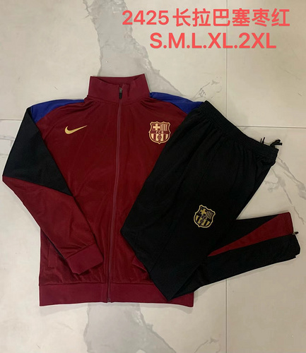 24/25 Barcelona Jujube red Jacket Sets