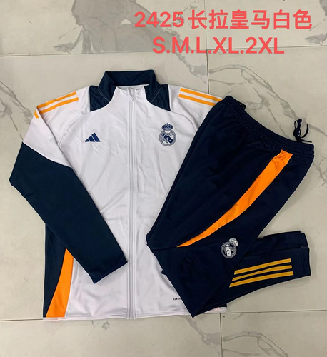 24/25 Real Madrid white Jacket Sets Shoulders white