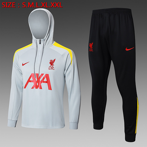 24/25 Liverpool hooded half zip tracksuit deep grey