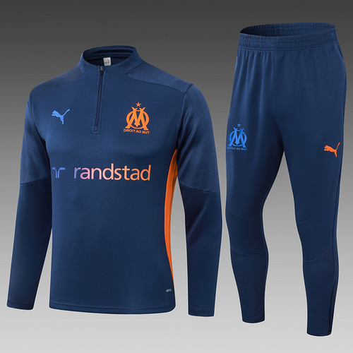 24/25  Marseille royal blue half zip tracksuit