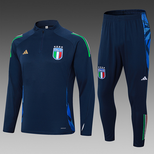 24/25 Italy half zip Tracksuit royal blue