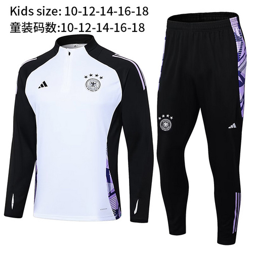 24/25 Germany white kid half zip Tracksuit