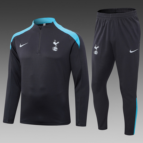 24/25 Tottenham dark gray half zip Tracksuit