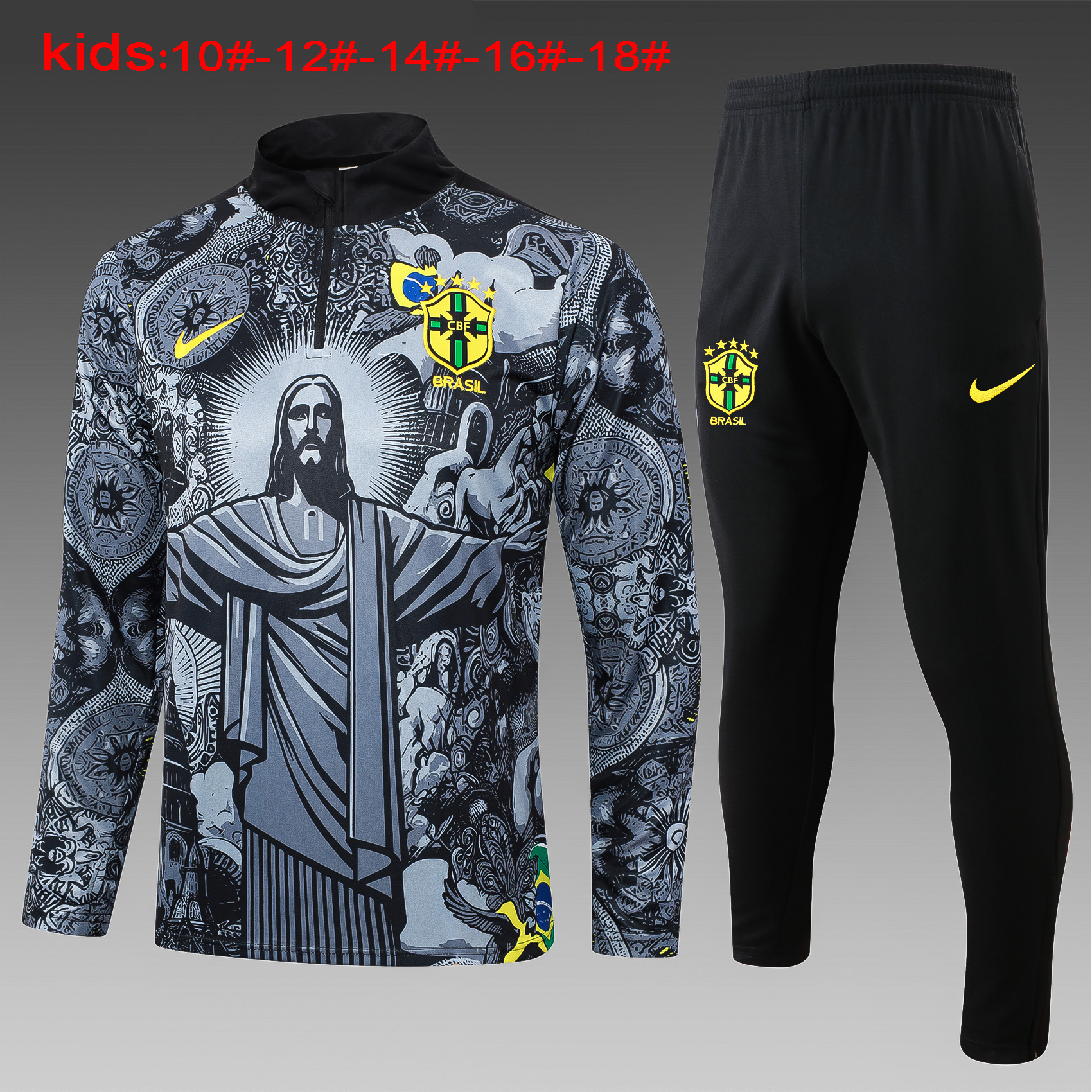 24/25 Brazil special kid half zip tracksuit