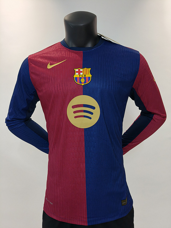 Player Version 24/25 Barcelona home new advertising version Long sleeve