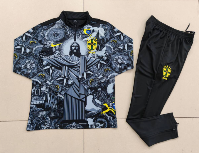 24/25 Brazil special adult half zip tracksuit