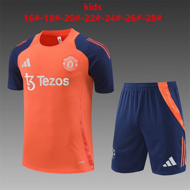 24/25 Manchester United orange Kid Training Kits