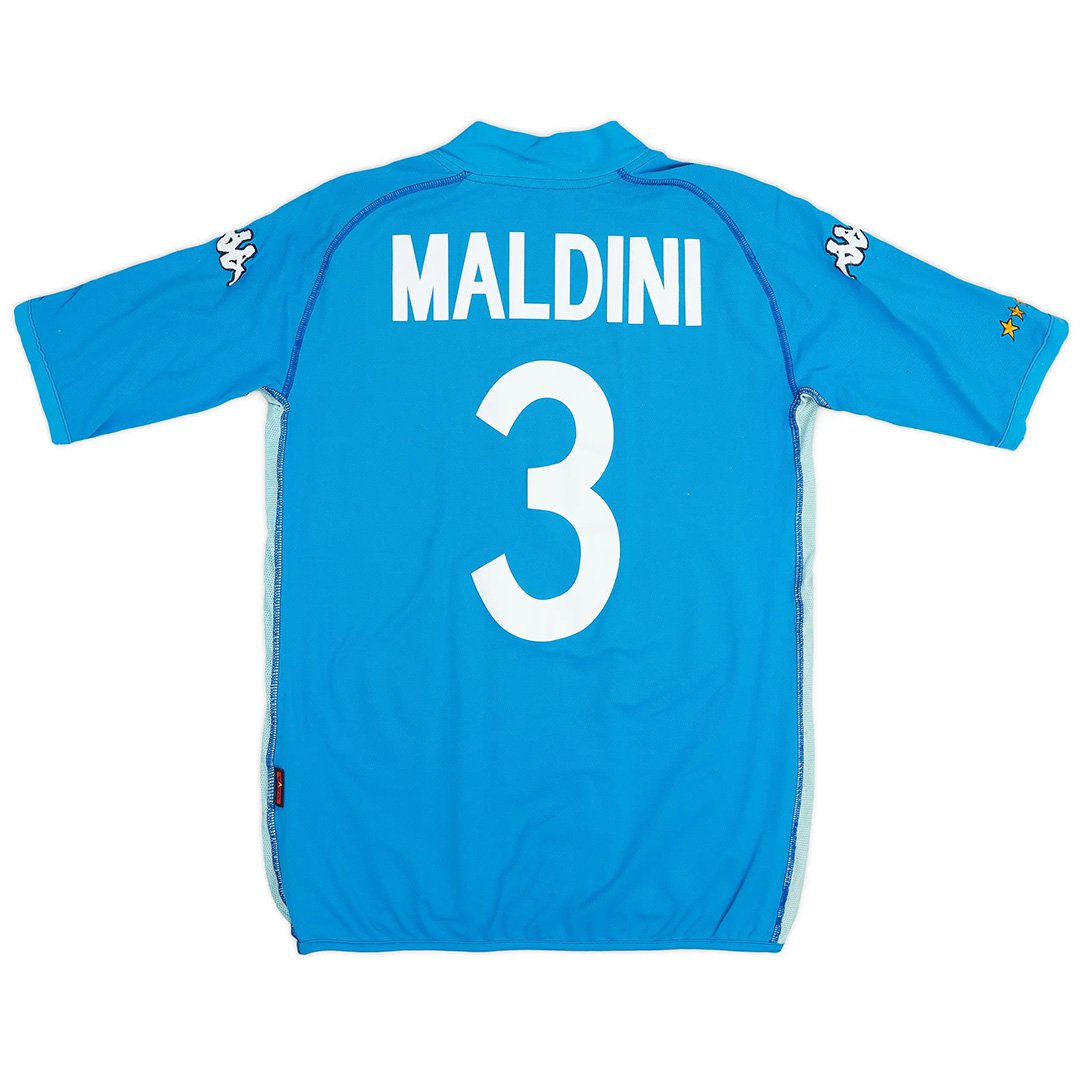 MALDINI 3 Retro Italy Home Jersey World Cup 2002