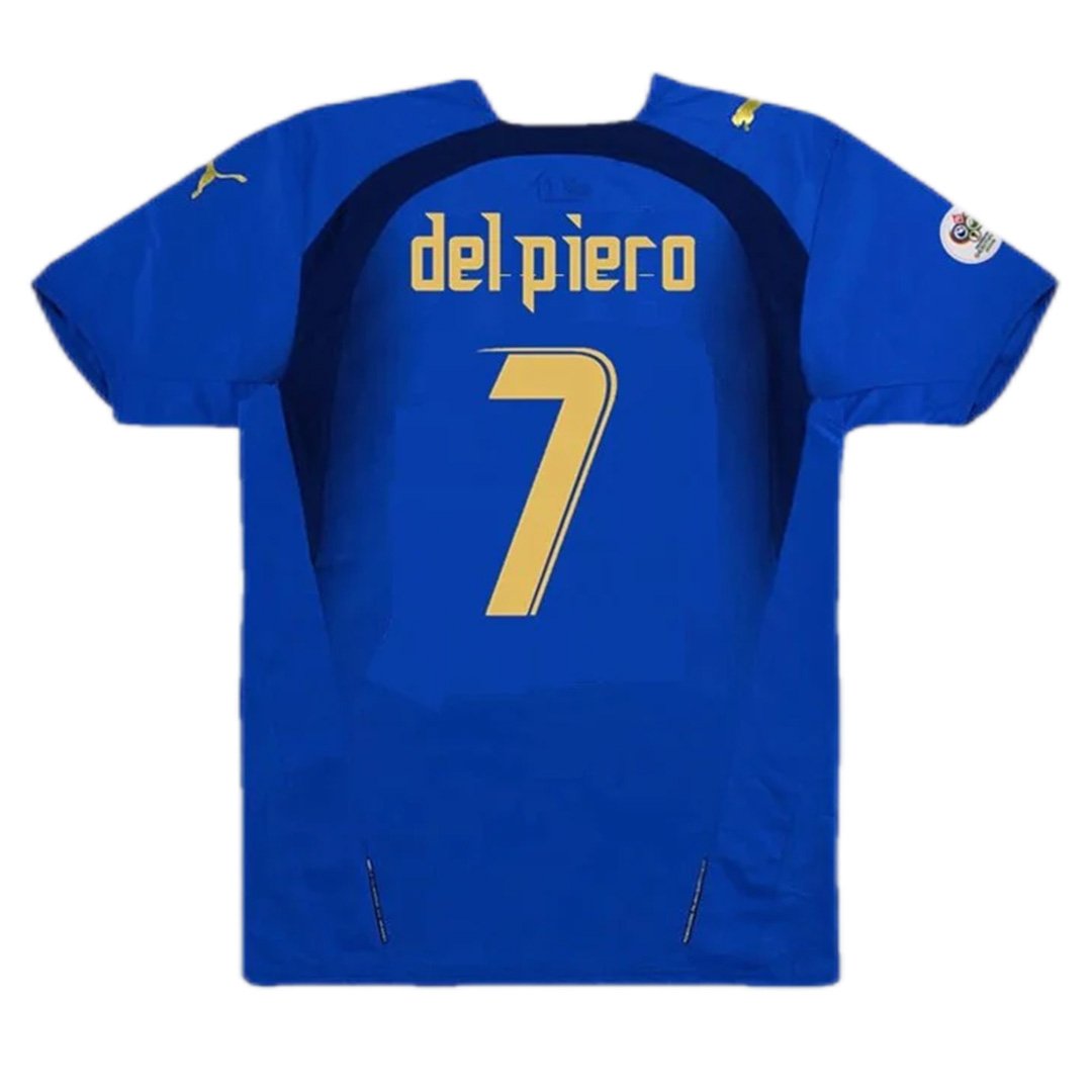 Del Piero 7 Italy Retro Home Jersey World Cup 2006