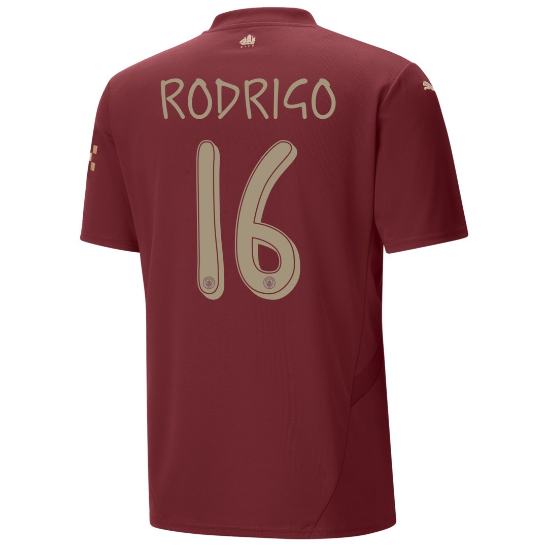 RODRIGO 16 Manchester City Third Jersey 2024/25 - UCL Font