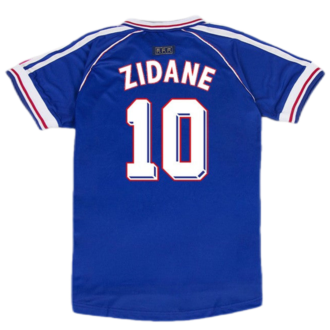 Zidane 10 France Retro Jersey Home World Cup 1998