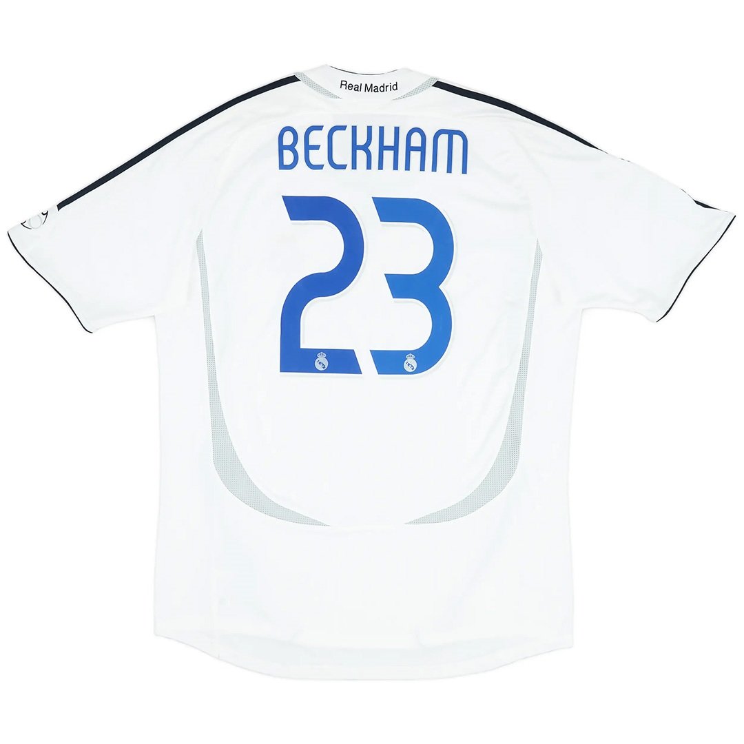 Beckham 23 Real Madrid Retro Jersey Home 2006/07