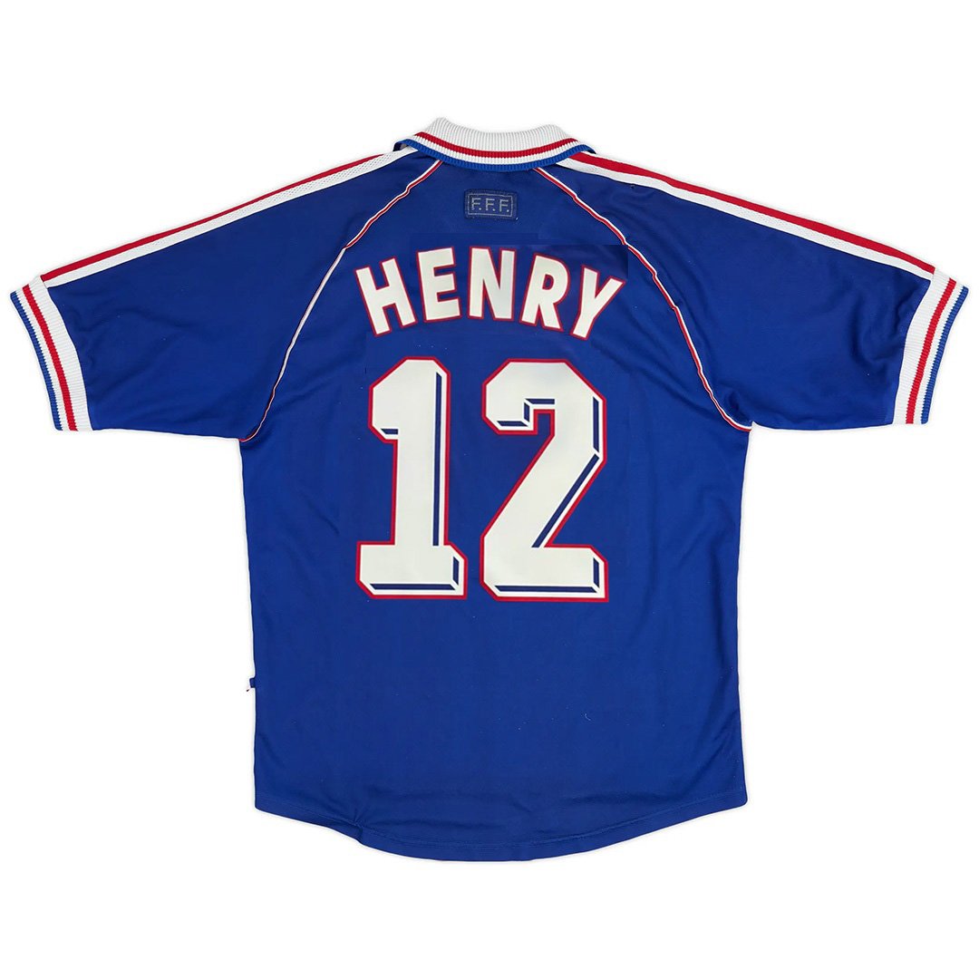 HENRY 12 Retro France Home Jersey World Cup 1998