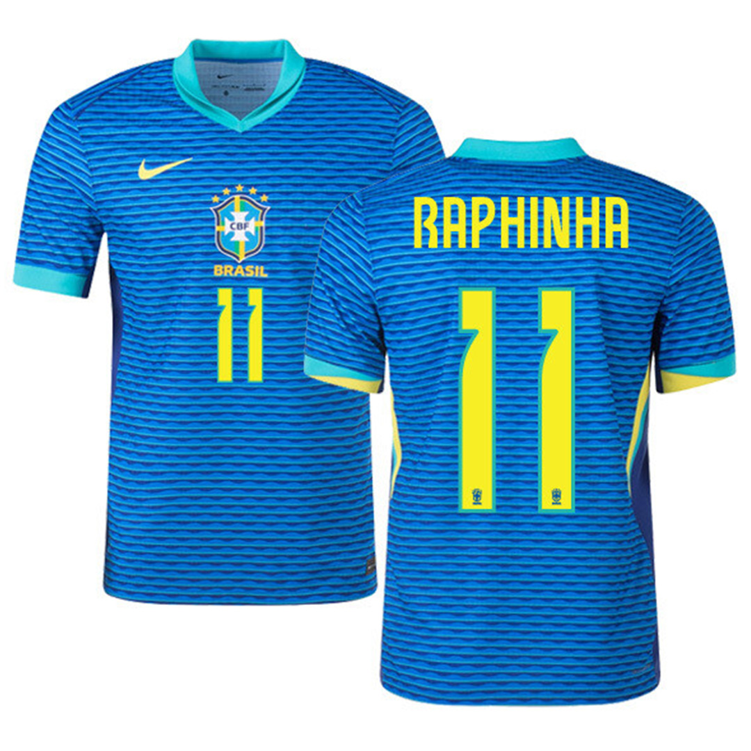 RAPHINHA 11 Brazil Away Jersey Copa America 2024