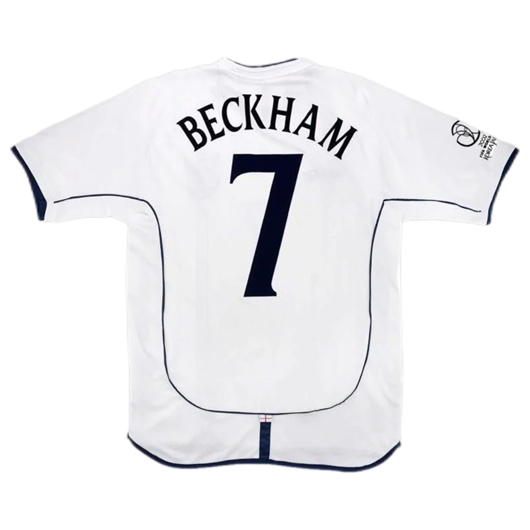 Beckham 7 Retro England Home Jersey World Cup 2002