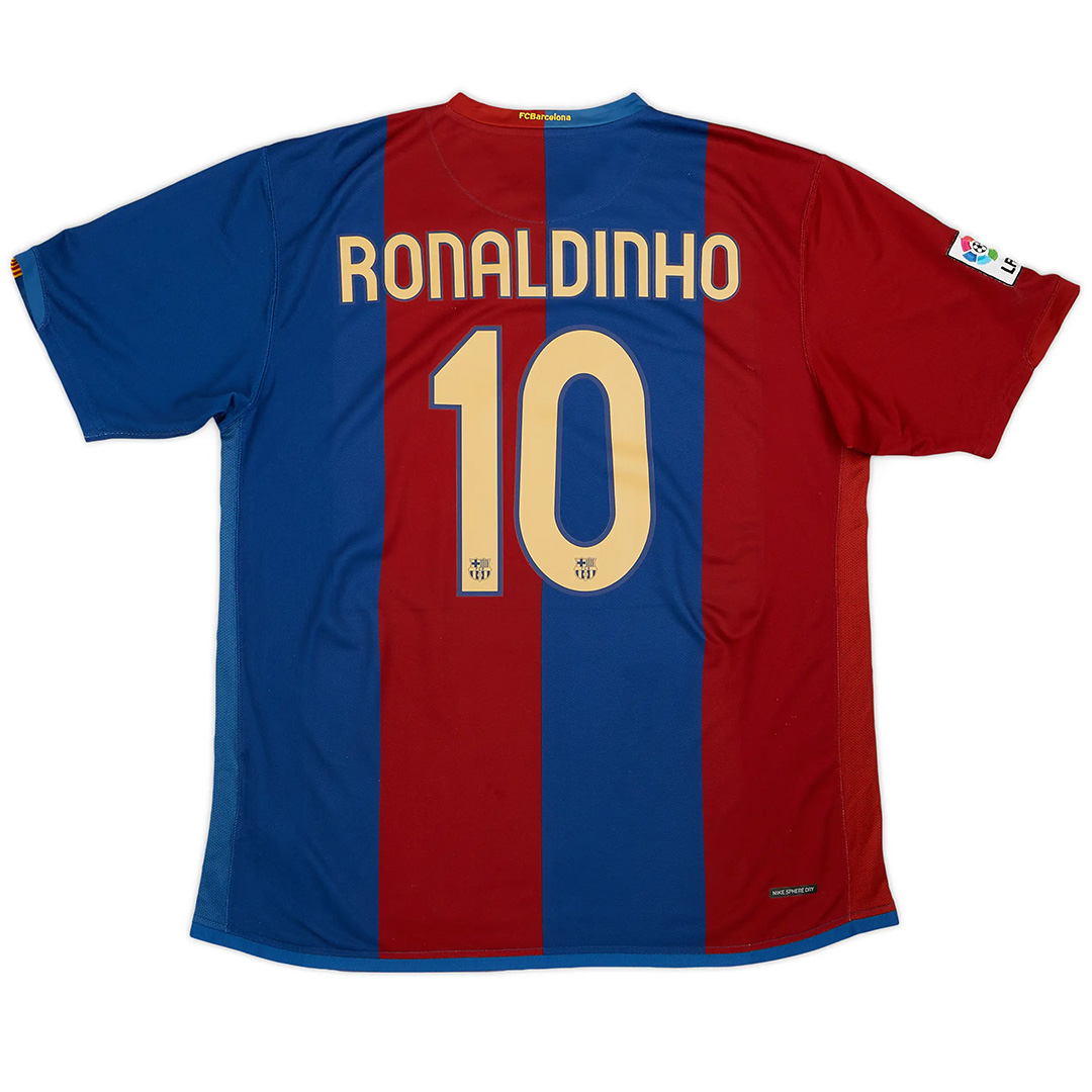 Ronaldinho 10 Barcelona Retro Home Jersey 2006/07