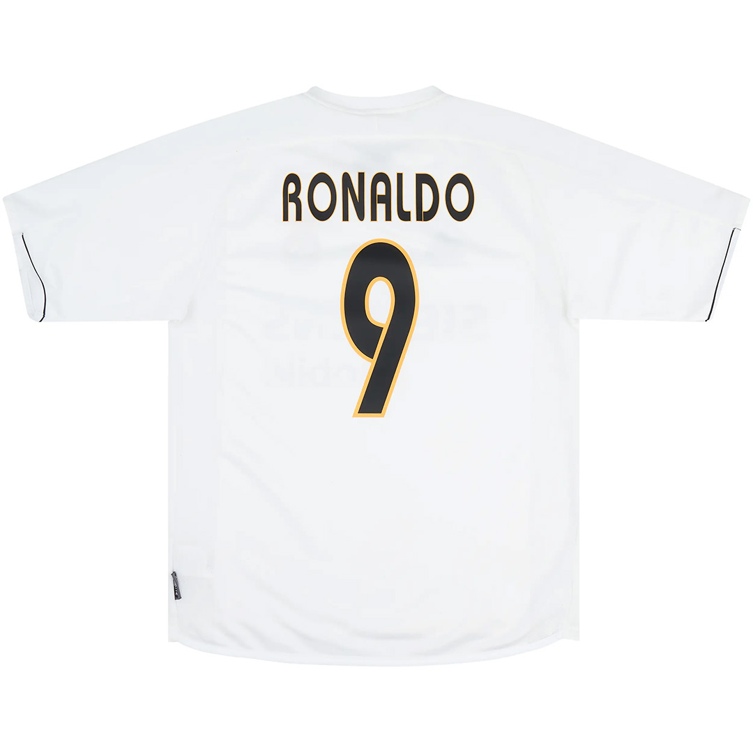 Ronaldo 9 Retro Real Madrid Home Jersey 2003/04